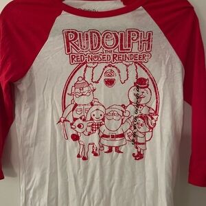 Kohl's Rudolph Red-Nosed Reindeer Raglan Tee - Red & White